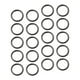thumbnail image 4 of 20 piezas de mosquetones redondos BLESIY hebillas de cuero para bolsos llaveros ligeros de metal negro, 4 of 8