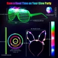 thumbnail image 4 of Micrency  142Pcs Glow in the Dark Party Supplies Light Up Toys Dance Party Favors for Kids,Carnival Neon Toys Bulk Party Pack With Glow Sticks, Glasses, LED Foam Light Sticks, Ring、Hairbands, 4 of 7