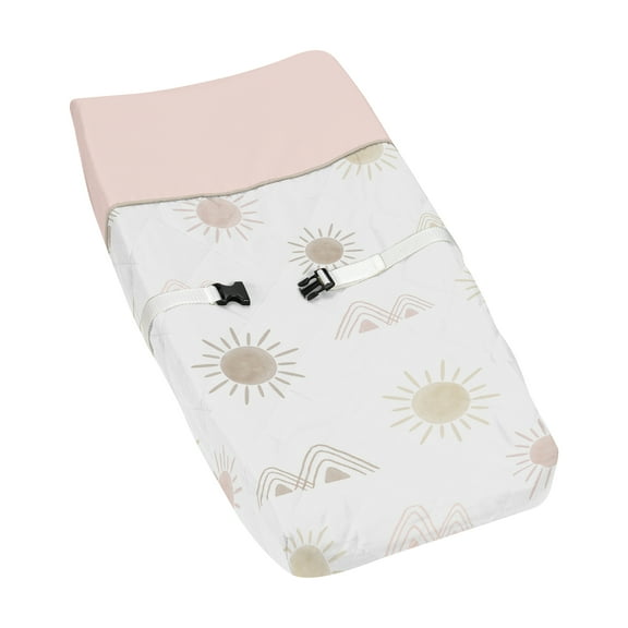 Sweet Jojo Designs Desert Sun Pink Mauve and Taupe Changing Pad Cover