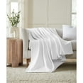 thumbnail image 4 of Better Trends All Season King Size Blanket 100% Cotton Waffle Weave Blanket for Couch Lightweight & Breathable, Soft Blanket (108"x 90") White Janiya Collection, 4 of 4