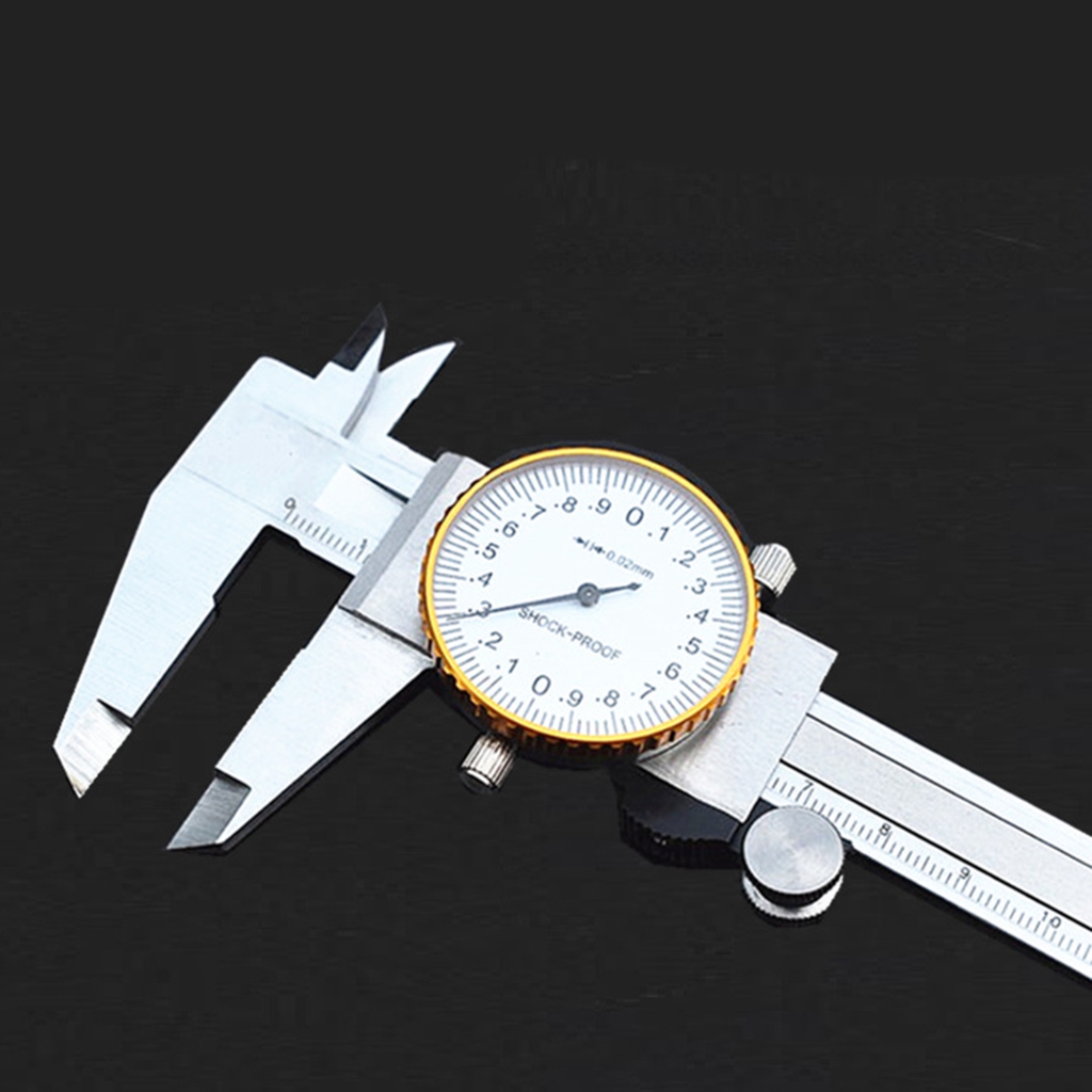 Zeiwohndc Shockproof Calibration Measure Tool Adjustable Dial Vernier Caliper with Gauge