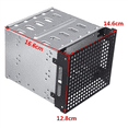 thumbnail image 2 of 2X 5.25 Inch to 5 x 3.5 SATA HDD Cage Rack Hard Drive Disk Enclosure Tray Adapter, 2 of 9