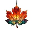 thumbnail image 2 of Maple Leaf Acrylic Fall Ornament Window Hanging Autumn Leaf Decoration,Acrylic Fall Leaves Wall Art Decor Pendent Suncatcher for Fall Autumn Thanksgiving Festival Xmas Party Supplies,Light Blue, 2 of 4