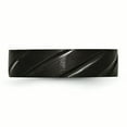 thumbnail image 4 of Titanium Swirl Design Black IP-plated 6mm Brushed/Polished Band, 4 of 11
