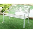 thumbnail image 1 of Banc de Jardin Blanc à Dossier Volanté 50 Pouces de LONG, 1 of 1