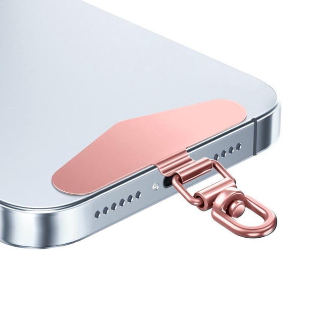 Universal Phone Lanyard Tab Stainless Steel Secure Tether Pad for Mobile Phone Carrying | Arch Bridge Design, Anti-Fall Protection, Slim Fit for All Cases