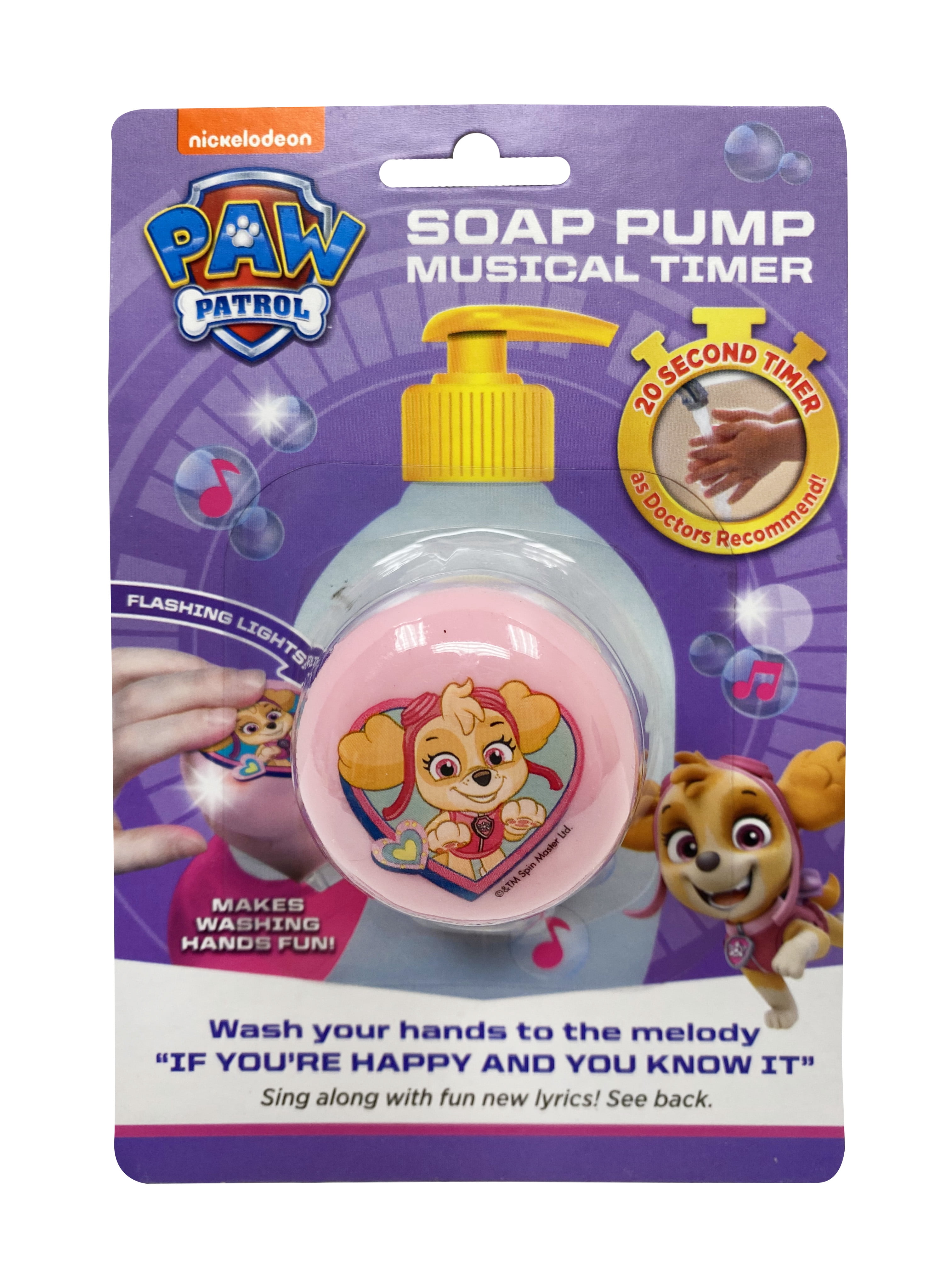 Nickelodeon PAW Patrol Skye Soap Pump Musical Handwash Timer