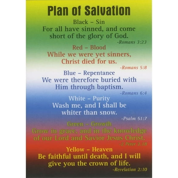 Plan Colors of Salvation Pocket Cards Pkg of 100