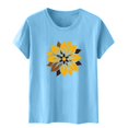 thumbnail image 4 of Xdegoge T Shirts for Women Graphic Under 10 Short Sleeve Crewneck Shirts Floral Summer Casual Tops Tunic Loose Fit Tees Soft Comfy Blouses History of Purchases Online Sales, 4 of 5