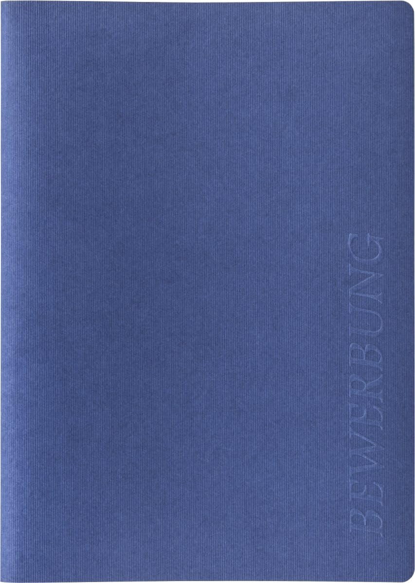 Brunnen 102012830 Structured Card with Fine Lines A4 10 Sheet Min Applications Folder  Blue