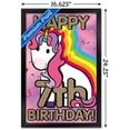 thumbnail image 3 of Ellie Ripberger Unicorn - Happy 7th Birthday Wall Poster, 14.725" x 22.375", Framed, 3 of 3