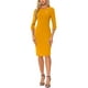 thumbnail image 1 of Vestido Vintage para Mujer INSPIRE CHIC de Manga 3/4, Vestidos Sheath para Usar en el Trabajo, S Amarillo, 1 of 6