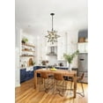 thumbnail image 4 of Moravian Star Pendant Chandelier Seeded Glass Black Light 19 Inches, 4 of 10
