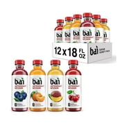 Bai Flavored Water, Safari Variety Pack, Antioxidant Infused Drinks, 18 Fluid Ounce Bottles, 12 Count, 3 Each of Brasilia Blueberry, Costa Rica Clementine, Malawi Mango,18 Fl Oz (Pack of 12)
