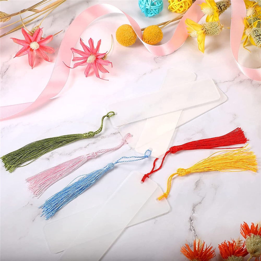 Set De 30 Signets En Acrylique Vide + 30 Glands Colorés - Pour DIY, Bijoux, Scrapbooking Et Cadeaux - 4