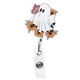 thumbnail image 1 of Wartleves Lindos carretes de insignias retráctiles de Halloween - Lindo carrete de insignia floral de fantasma blanco NUEVO, 1 of 7