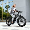thumbnail image 6 of 2000W Peak Electric Bike, 48V 25Ah &30MPH & 65Miles Range, 26''x4'' Fat Tire Mountain Ebike,7 Speeds, Removable Battery, Rear Rack, Adult Electric Bicycle, UL2849, 6 of 8