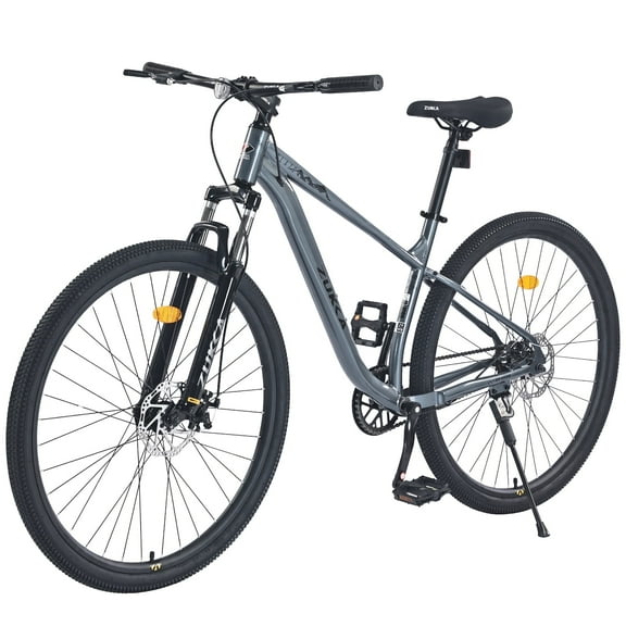 Zukka Mountain Bike 29 inch Double Disc Brake Bicycle Front Suspension Bike for Men Women Gray
