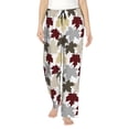 thumbnail image 2 of Picia colorful Maple Womens Soft Woven Cotton Elastic Waistband Sleep Pajama Pant Lounge Sleep Pant With Pockets And Drawstring-XX-Large, 2 of 9