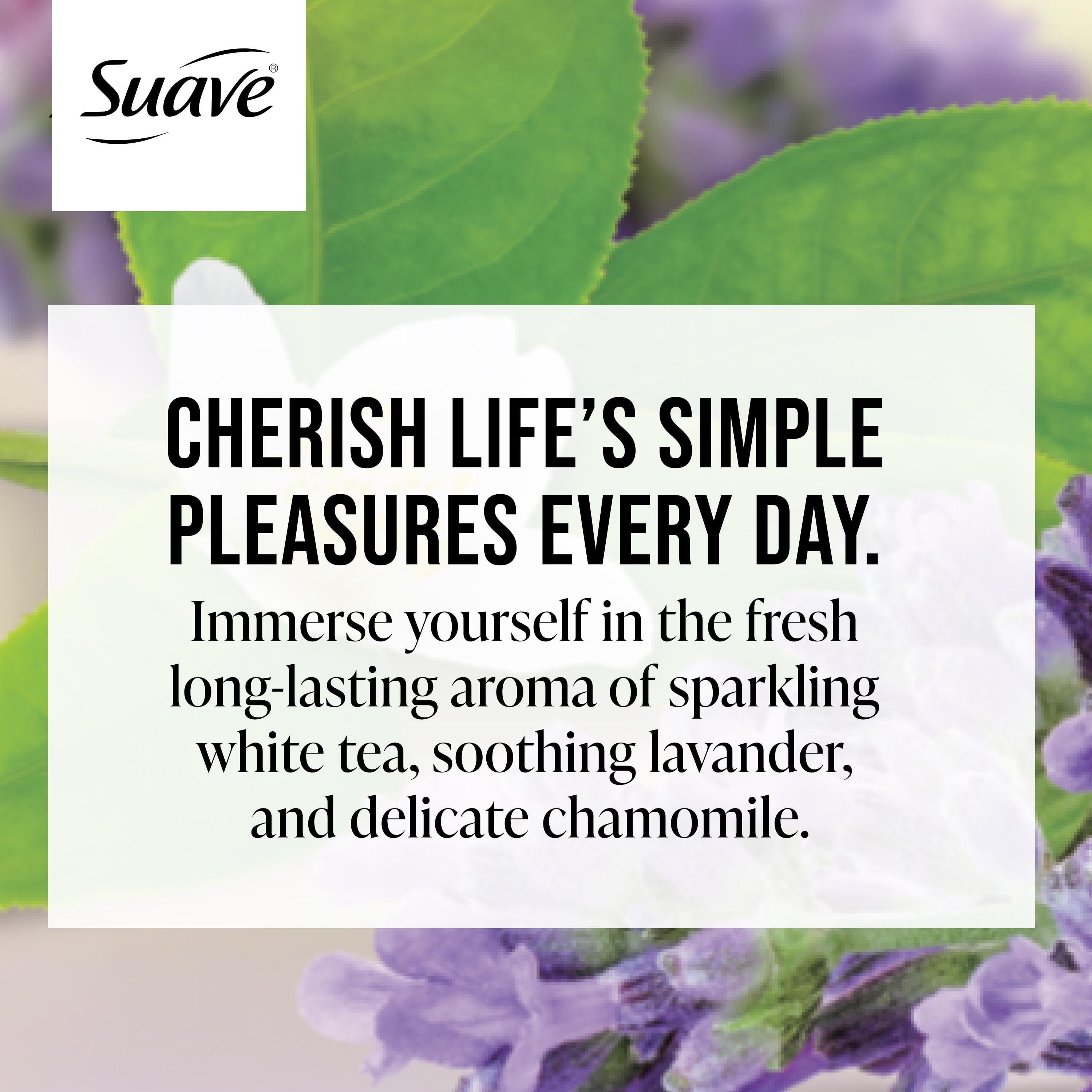 (2 pack) Suave Essentials Moisturizing Body Wash, White Tea Lavender, 18 oz