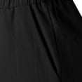 thumbnail image 4 of Women's Soft Tencel Loose Wide Leg Pants, Mid Elastic Waist with Tummy Control, Straight Leg Trousers for Casual, Walking, Travel, Office, Summer Comfort | TruHer,Black 2XL, 4 of 8