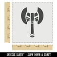 thumbnail image 2 of Battle Axe Dwarven Fantasy Weapon DIY Cookie Wall Craft Stencil - 4.5 Inch, 2 of 5