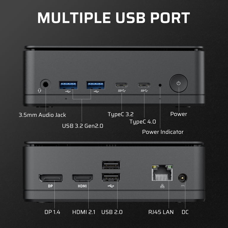 LTC Mini PC AI Ryzen 7 8845HS Radeon 780M 16GB DDR5 1TB PCIe 4.0