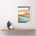 thumbnail image 2 of Mount Otoko in Hirakata Kawachi Province Utagawa Hiroshige Japanese Woodblock Framed Wall Art Picture Print 12x16 inch, 2 of 5