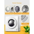 thumbnail image 3 of Clothes Dryer, 2.9 cu.ft FOHERE 1400W Vented Tumble Compact Dryer, 5 Auto Drying Mode, White, 3 of 9