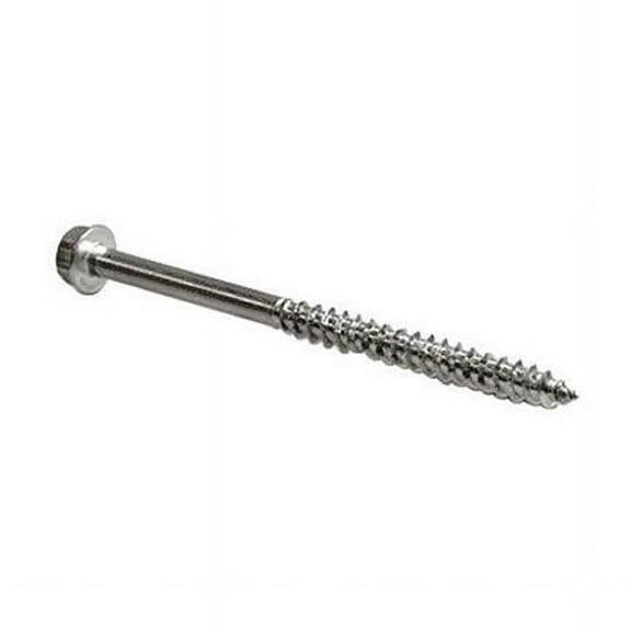 Simpson Strong-Tie No.2 x 6 in. Star Hex Washer Head Galvanized Steel Structural Screws - Silver - 6 in.