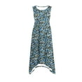 thumbnail image 4 of Dvprdro Womens Summer Boho Tank Dress Fashion Floral Printed Crew Neck Sleeveless Flowy Casual Loose Beach Sun Midi Dress, 4 of 4
