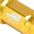 thumbnail image 3 of J2 Engineering LN-T7-014-15-GD J2 Engineering 7075 -T6 Forged Aluminum M12 x 1.5 20Pcs 50mm Knurled Top Lug Nut w/ Adapter Gold, 3 of 6
