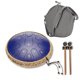 thumbnail image 5 of Kit de tambor de lengüeta de acero de 15 tonos, tono D, etéreo, sin preocupaciones, instrumento de percusión manual, azul, 14 pulgadas, con accesorios completos, 5 of 8