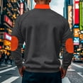 thumbnail image 5 of Long Sleeve Shirts for Men Workout Top Sleeve Port And Sweatshirt Plain Mens Sweatshirt Active Men Cute Tunic Top Men's Collocation Autumn And Winter Loose Casual Plus Pile Heavy Stand Collar Gray S, 5 of 6