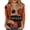 Khaki #114, variant on Womens Shirts Halloween Funny 3/4 Sleeve Tops Horror Pumpkin Face Printed T Shirts Spooky Round Neck Pullover Holiday Three Quarter Length Blouses, L