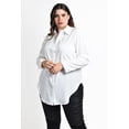 thumbnail image 1 of Camisa con boton de perla Roman Fashion Tallas Extras 5103 Blanco 36, 1 of 7
