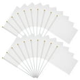 thumbnail image 1 of PENIKOKO 48Pcs Hand Held Flags on Sticks White for Car Racing Fans during Community Events, 1 of 7