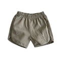 thumbnail image 5 of CQONEPT Boys Girls Shorts Summer Elastic Waist School Uniform Shorts with Pockets 5-14 Years Army Green 3 Months, 5 of 7
