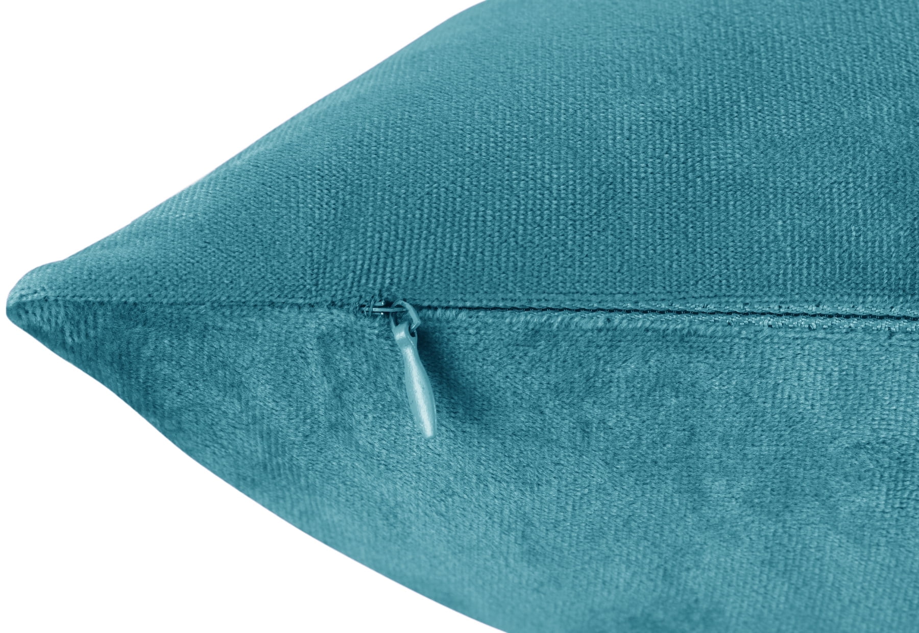 Clara Clark Plush Solid Decorative Microfiber Square Throw Pillow Cover with Throw Pillow Insert for Couch, Teal, 26"x26"", 4 Piece Decorative Soft Throw Pillow Set