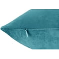 thumbnail image 5 of Clara Clark Plush Solid Decorative Microfiber Square Throw Pillow Cover with Throw Pillow Insert for Couch, Teal, 22"x22"", 4 Piece Decorative Soft Throw Pillow Set, 5 of 8