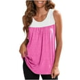 thumbnail image 2 of SMihono Womens Tops Womens Tank Top Womens Rund Neck Blouses Summer Causal Color Matching Print Sleeveless Tops Shirts Tank Tops for Women Womens Summer Tops, 2 of 6