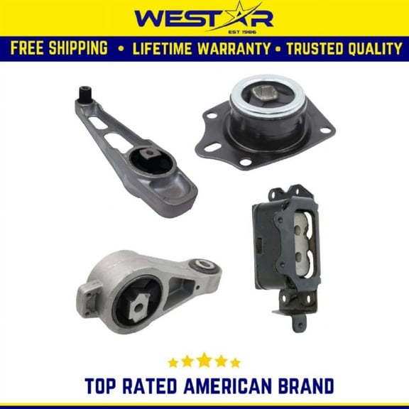 2001-2009 Chrysler PT Cruiser 2.4L Engine Motor & Trans Mount Set 4PCS w/o Turbo Replaces 2949 2948 2947 3026