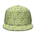 thumbnail image 2 of Roaring Dinosaur Snapback Cap - Bold Dino in Nature Flat Bill Hat with Breathable Design, Streetwear, 2 of 5