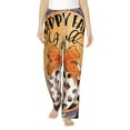thumbnail image 2 of Goofa Fall Farmhouse Pumpkins1 Printed Soft Pajama Pants for Women, Wide Leg Comfy Casual Lounge Yoga Pants-Large, 2 of 9