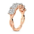 thumbnail image 4 of IGI Certified Round Shape Lab Grown Diamond Anniversary Band Ring For Women | 5 Stone 7 CT TW In 14K Rose Gold | FG-VS1-VS2 Quality Noella Friendly Diamonds Band Ring, 4 of 5