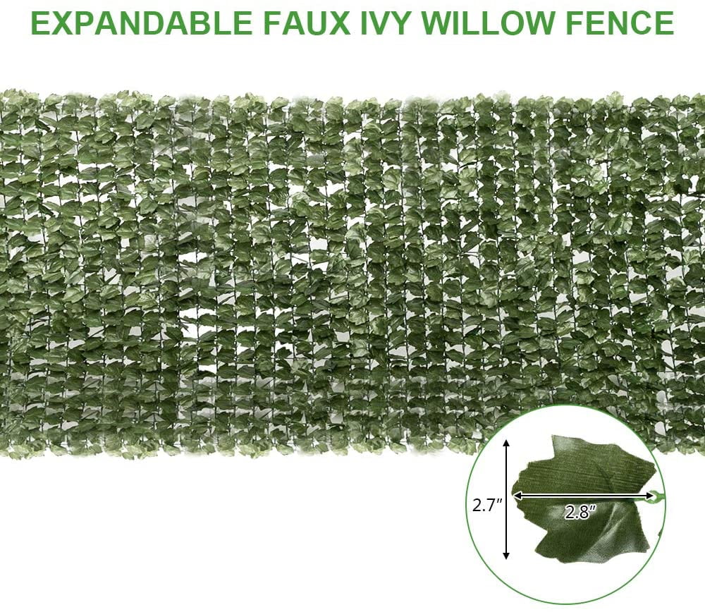 ALEKO 94" X 39" Faux Ivy Privacy Fence Screen Artificial Fencing Outdoor Decor 