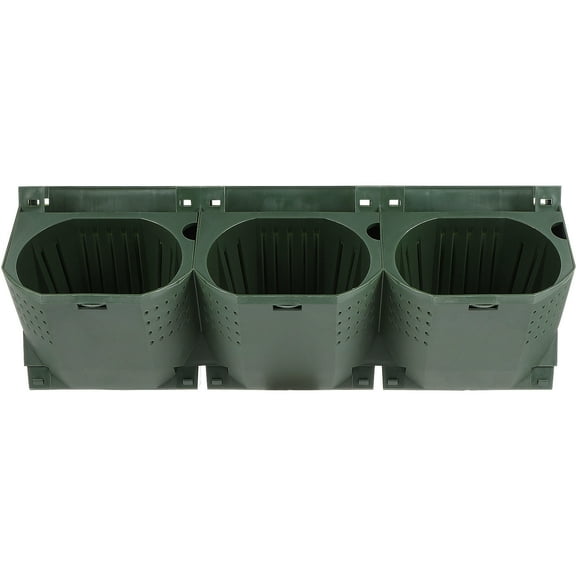 RENACLIPY Hanging Plant Box Outdoor Wall Planter Green PP Stackable Design for Indoor and Outdoor Gardening