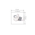 thumbnail image 4 of 1 Sheet Anime Temporary Tattoos, Cartoon Cute Grey And White Cat Pattern Tattoo Sticker , Waterproof Long Lasting Temporary Tattoo, 4 of 4
