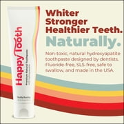 Happy Tooth Flouride-Free Hydroxyapatite Premium Natural Toothpaste, Vanilla Frosting Flavor, Safe to Swallow, 3.4 oz Tube