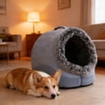 thumbnail image 5 of Warm Bed Hooded Cat Bed A Calm Suitable For Cats Washable Detachable Padding Suitable For Under 20 Pounds To Spend The Winter, 5 of 5